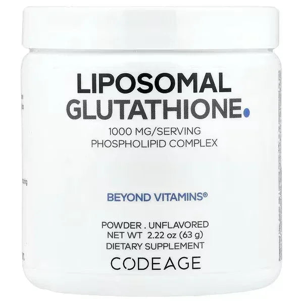 Codeage, Liposomal Glutathione Powder, Unflavoured, 2.22 oz (63 g) - Mumzar