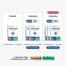 Male fertility support supplement pack options for 1, 2, or 3 months with savings