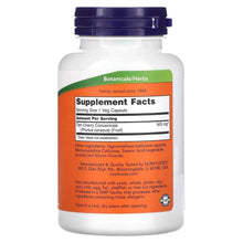NOW supplement bottle back label, Supplement Facts for 1 veggie capsule