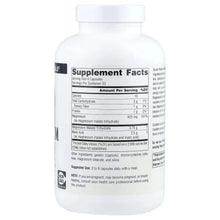 Source Naturals Magnesium Malate 200 capsules bottle, back Supplement Facts panel