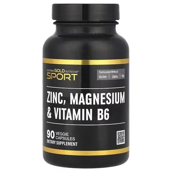 California Gold Nutrition, Sport, Zinc, Magnesium, & Vitamin B6, 90 Veggie Capsules - Mumzar