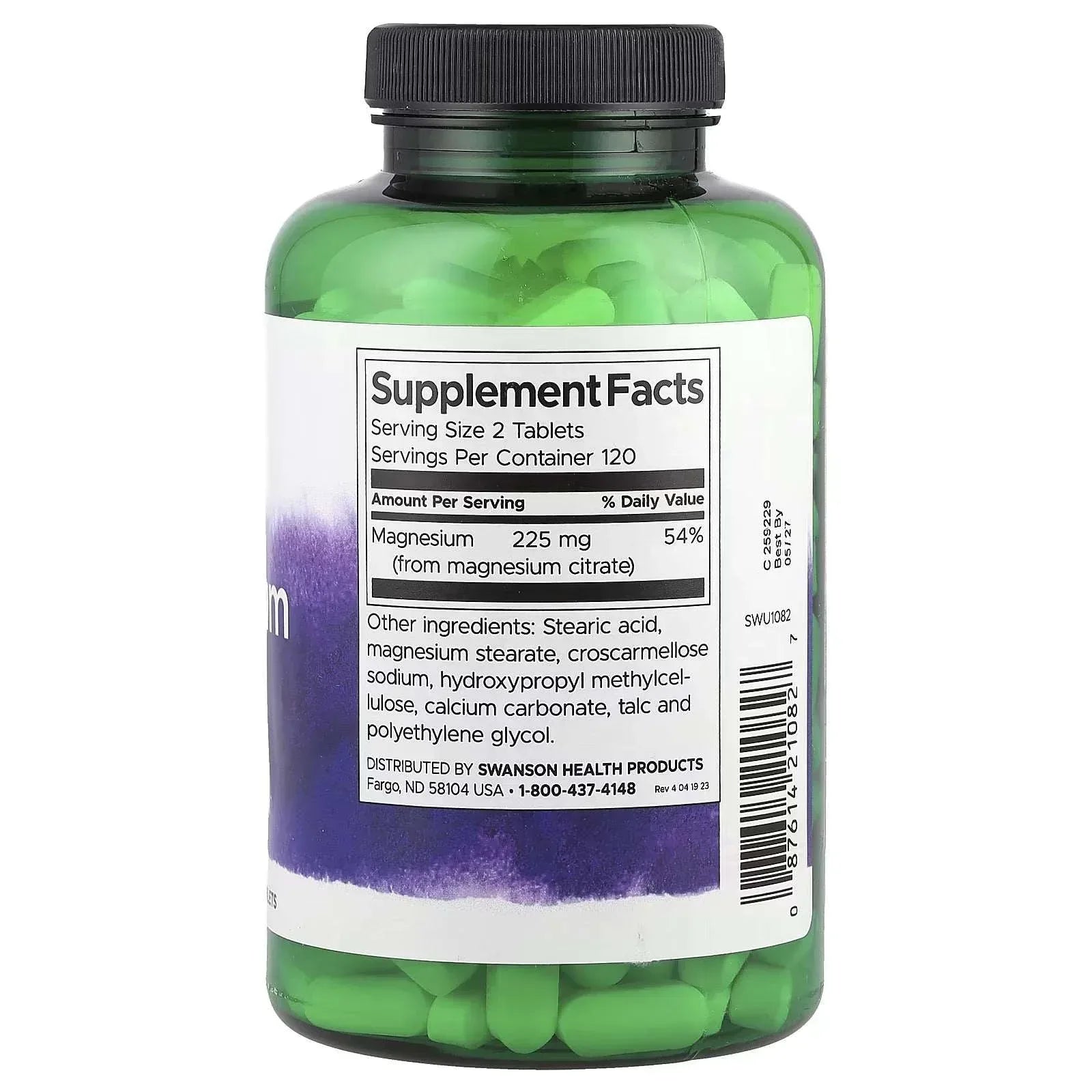 Swanson, Magnesium Citrate, 240 Tablets - Mumzar