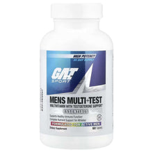 GAT Sport men's multivitamin supplement bottle, testosterone support, 60 tablets