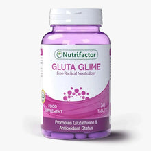 Supplement bottle with purple cap and 30 tablets label, purple dots