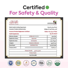 Safety and quality certificate document for the supplement