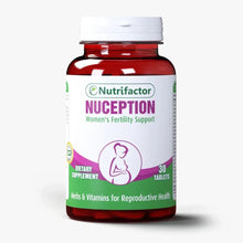 Nutrificator NUCEPTION women fertility support supplement bottle with red cap