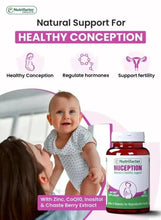 Nutrificator NUCEPTION fertility support supplement bottle with red cap, front label