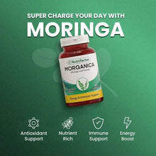 MORGANICA moringa leaf extract supplement bottle, 60 capsules