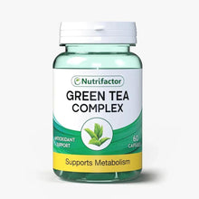 Nutrifact0r Green Tea Complex supplement bottle with 60 capsules, green label