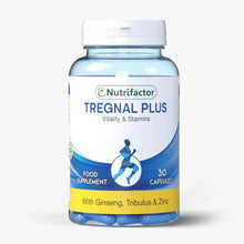 Nutrifactor Tregnal Plus vitality supplement bottle, 30 capsules label