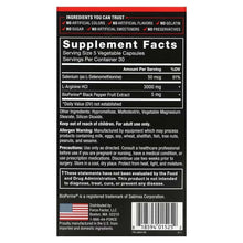L-arginine supplement facts panel on bottle back with ingredients and directions