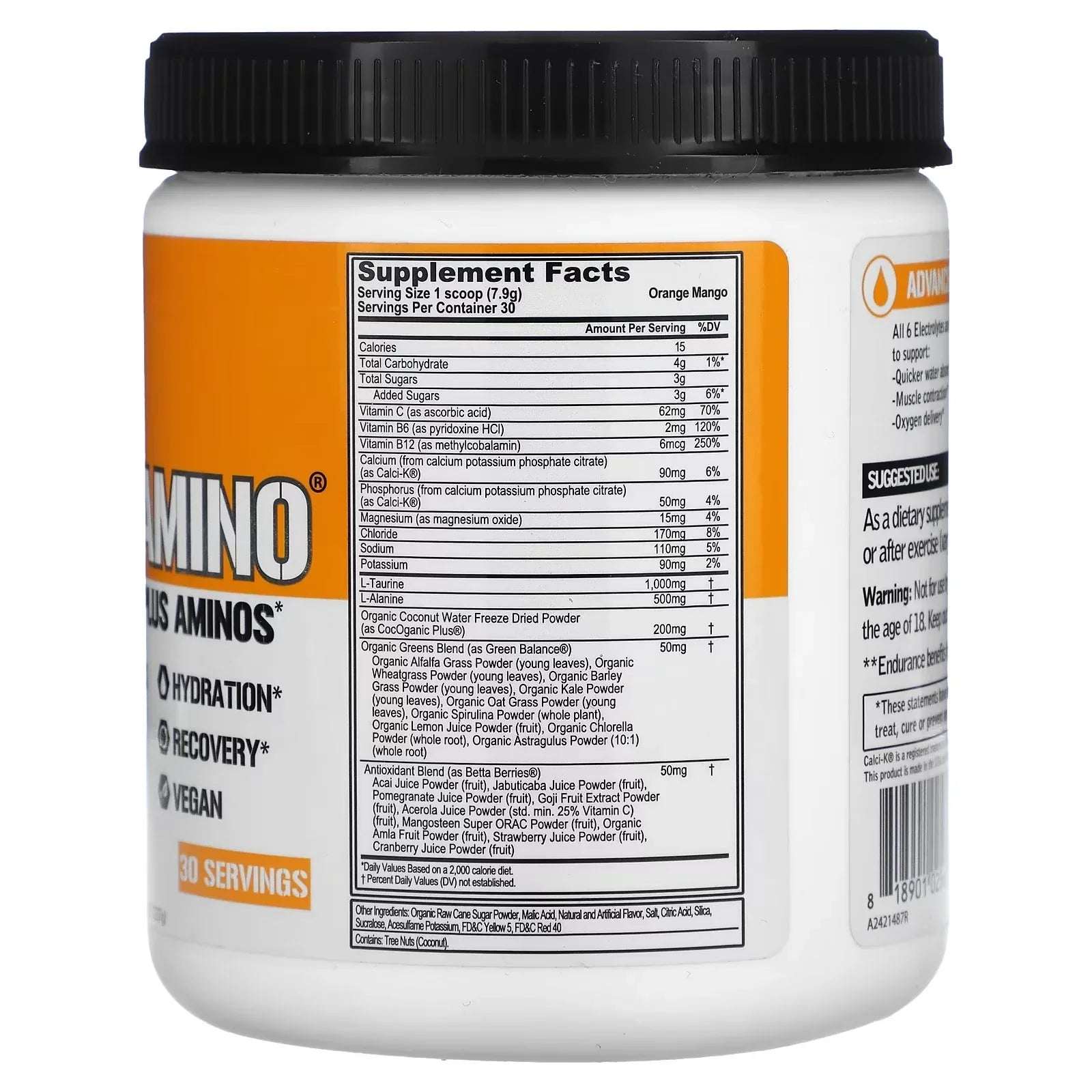 EVLution Nutrition, HydrAmino, Orange Mango, 8.4 oz (237 g) - Mumzar