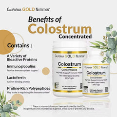 California Gold Nutrition, Colostrum with 20% IgG Immunoglobulins, 240 Veggie Capsules - Mumzar