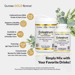 California Gold Nutrition, Colostrum with 20% IgG Immunoglobulins, 240 Veggie Capsules - Mumzar
