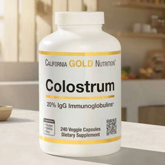 California Gold Nutrition, Colostrum with 20% IgG Immunoglobulins, 240 Veggie Capsules - Mumzar