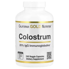 California Gold Nutrition, Colostrum with 20% IgG Immunoglobulins, 240 Veggie Capsules - Mumzar