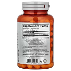 NOW Foods, Sports, Creatine Monohydrate, 120 Veg Capsules (0.75 g per Capsule) - Mumzar