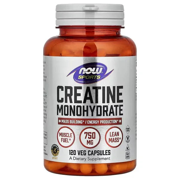 NOW Foods, Sports, Creatine Monohydrate, 120 Veg Capsules (0.75 g per Capsule) - Mumzar