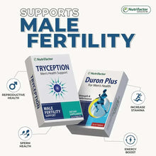 Men’s health supplement boxes: Tryception and Duron Plus fertility support