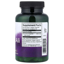 Tongkat Ali supplement bottle back label with Supplement Facts and vegan capsule info