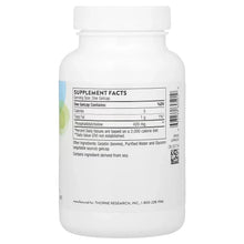 Thorne phosphatidyl choline supplement facts bottle, back label for 60 gelcaps