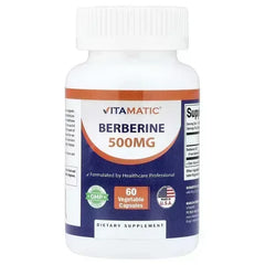 Vitamatic Berberine – 500 mg, 60 Veg Capsules - Mumzar