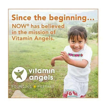 Since the beginning promotional card with child photo and Vitamin Angels logo