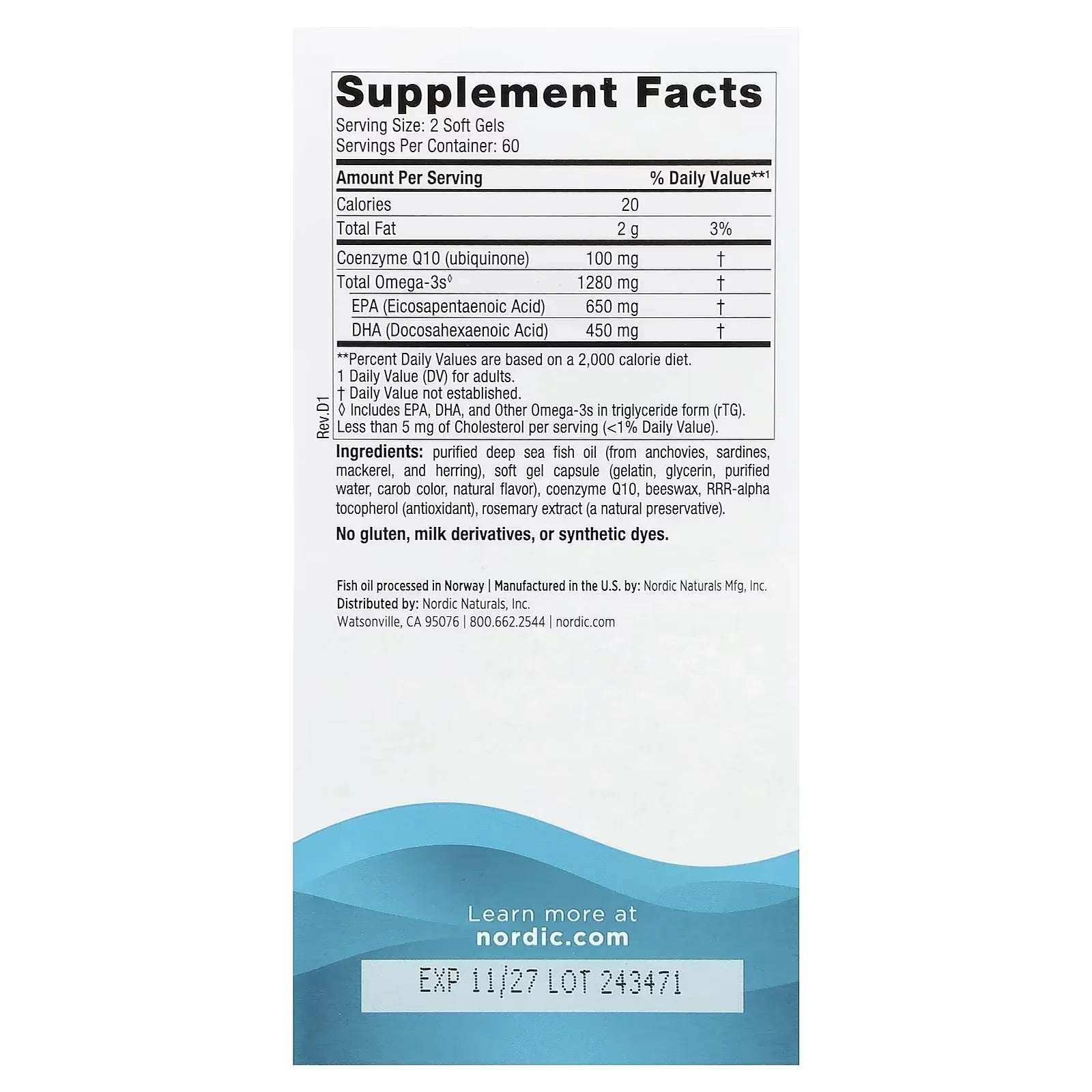 Nordic Naturals, Ultimate Omega® + CoQ10, Lemon, 120 Soft Gels - Mumzar