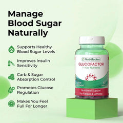 2 Glucofactor + 1 Free Glucofactor – Blood Sugar & Energy Support, 180 Tablets - Mumzar