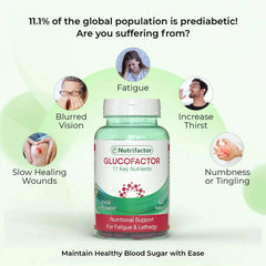 2 Glucofactor + 1 Free Glucofactor – Blood Sugar & Energy Support, 180 Tablets - Mumzar