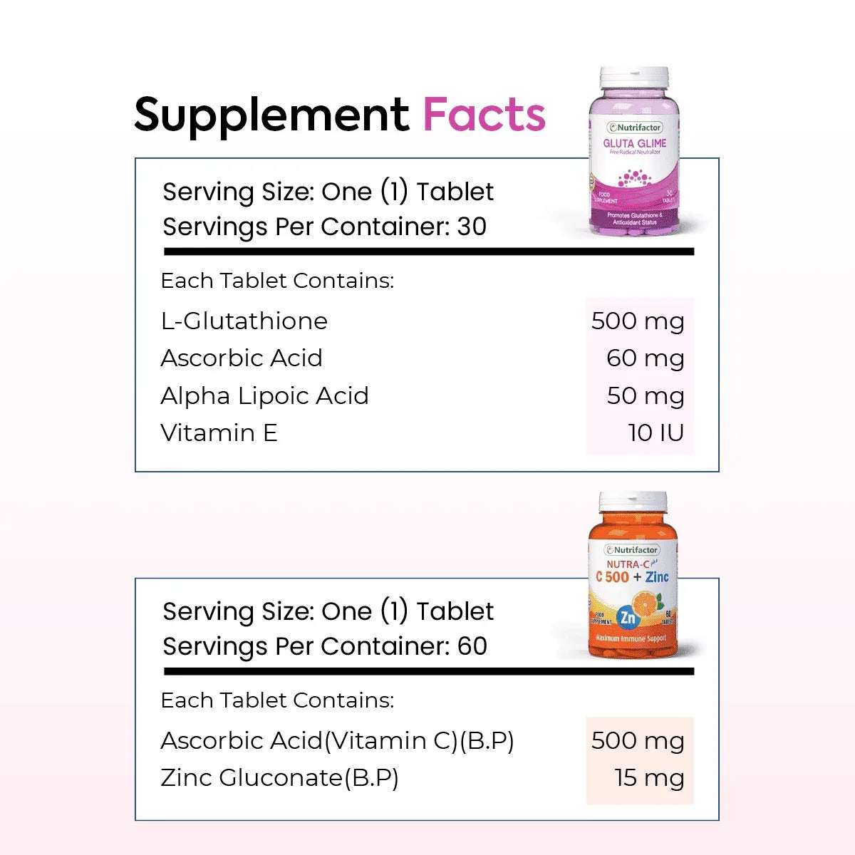 2 Gluta Glime + Free Nutra C Offer - Skin Nutrition & Brightening - Mumzar