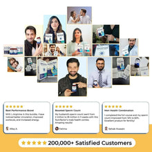 Customer review collage featuring supplement products and people holding bottles