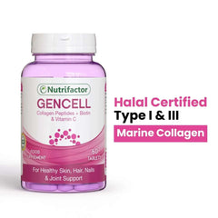 3 Bottles of Gencell – Super Collagen Type I & III with Vitamin C & Biotin, 180 Tablets - Mumzar