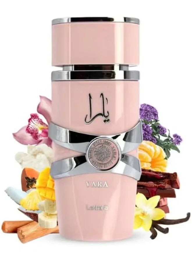 Lattafa Yara – Vanilla, Gourmand, Fruity & Floral Eau de Parfum for Women – 100 ml - Mumzar