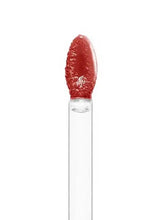 NYX Lip I.V. gloss stain applicator with red-brown product on clear wand