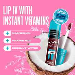 Lip Iv Hydrating Gloss Stain – High Pigment Lip Gloss with Up to 12-Hour Hydration, Wet Shine Finish – Burst That Tang! - Mumzar
