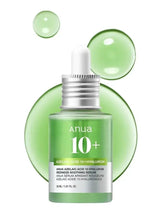 Anua azelaic acid serum bottle, green label, 10% + hyaluron.