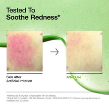 Skin redness before-and-after test panels for soothing after use
