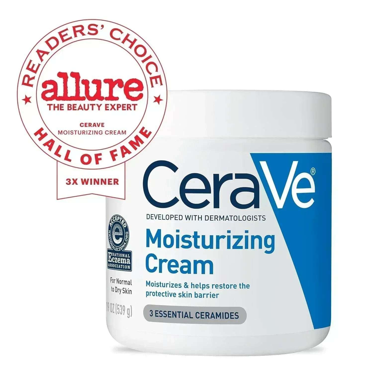 CeraVe Moisturizing Cream for Face & Body – Dry Skin Relief, 19 oz - Mumzar