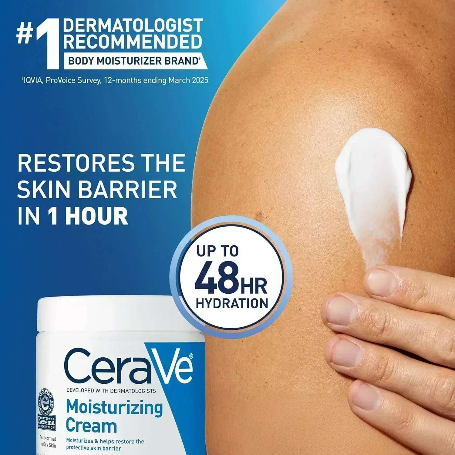 CeraVe Moisturizing Cream for Face & Body – Dry Skin Relief, 19 oz - Mumzar