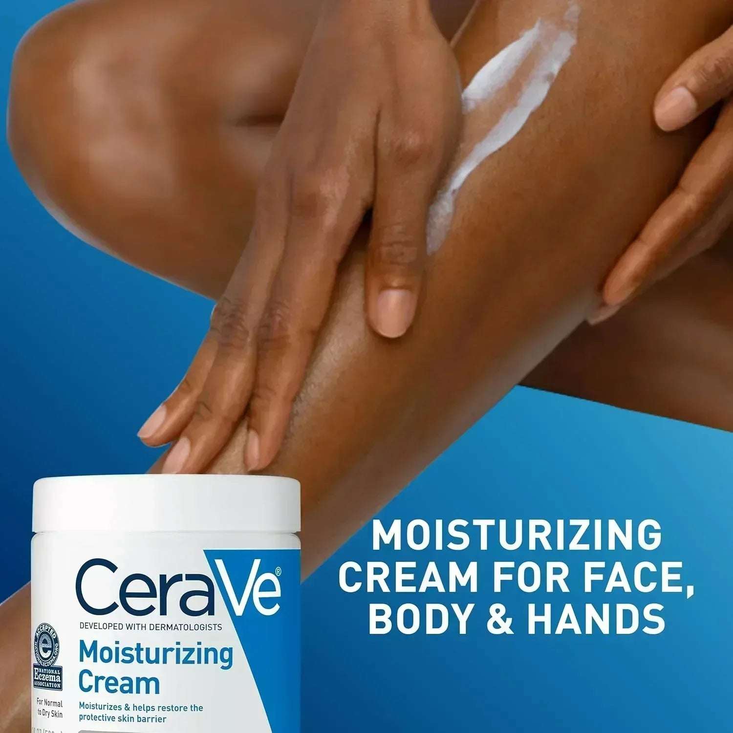 CeraVe Moisturizing Cream for Face & Body – Dry Skin Relief, 19 oz - Mumzar