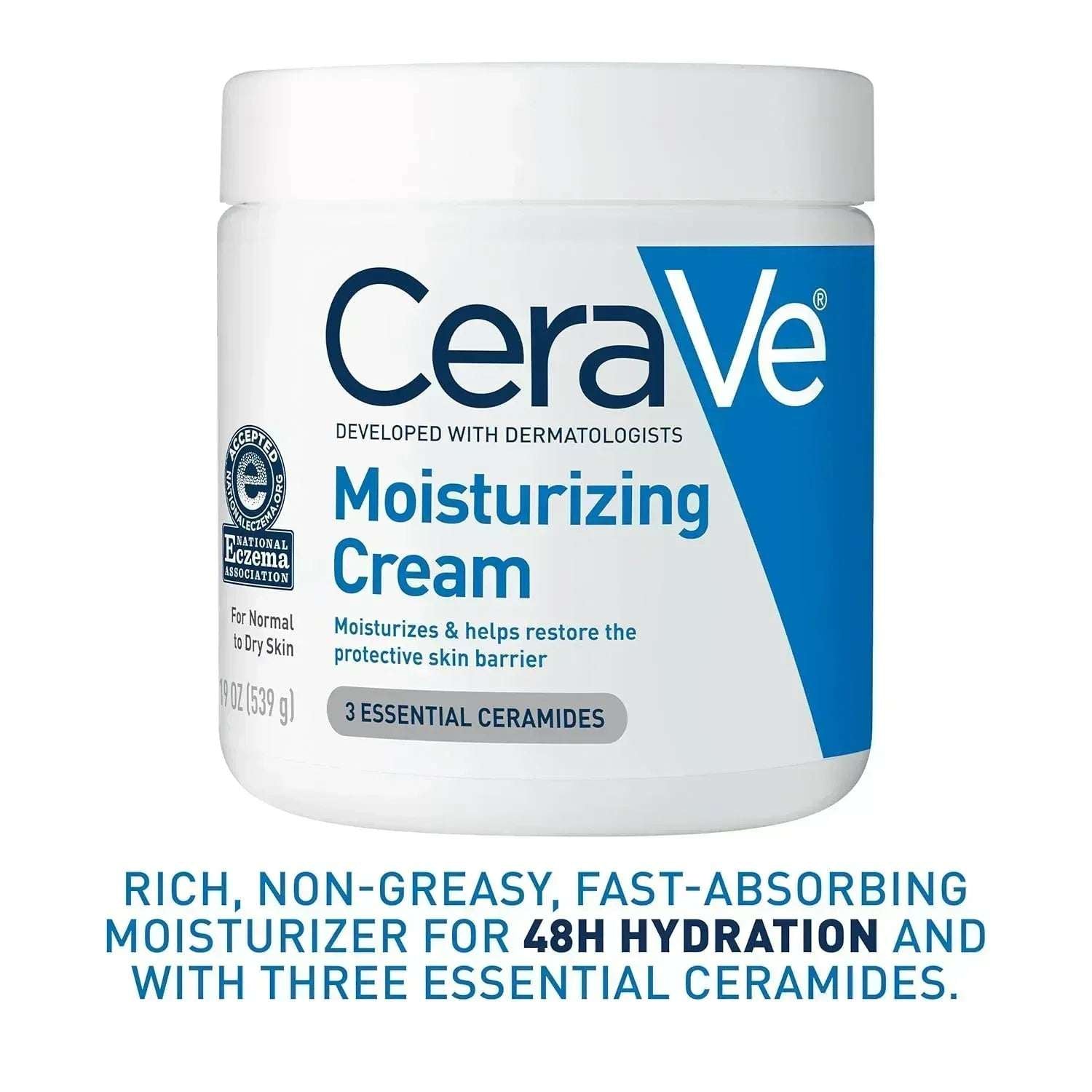 CeraVe Moisturizing Cream for Face & Body – Dry Skin Relief, 19 oz - Mumzar