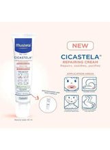 Mustela Cicastela cream tube with NEW repairing areas graphic