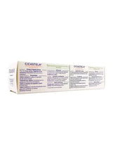 Mustela Cicastela cream box back panel with directions and ingredient blocks