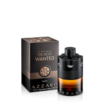 Men's intense parfum bottle and retail box, black bottle with amber liquid