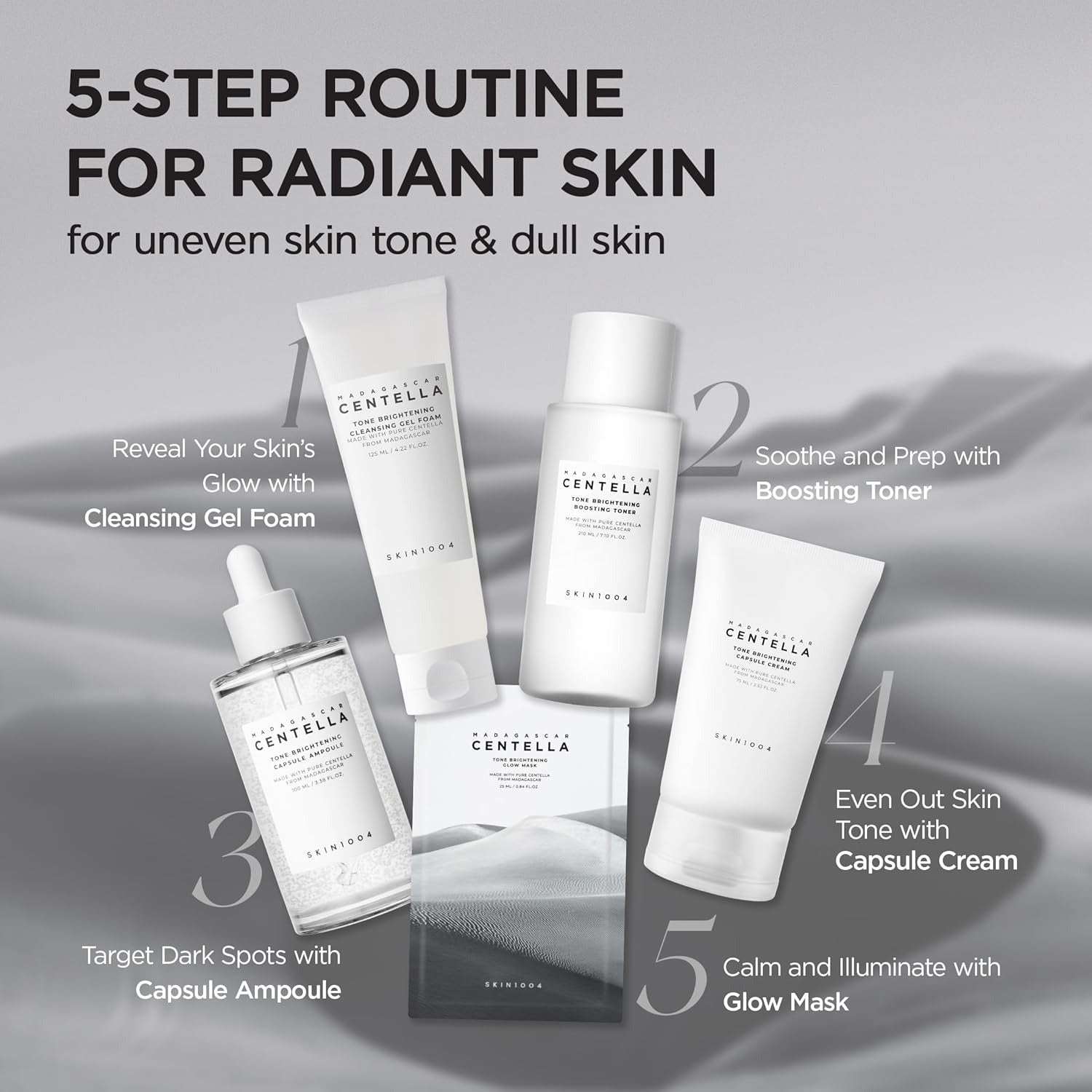 SKIN1004 Tone Glowing Capsule Ampoule 100ml – Niacinamide & Tranexamic Acid Serum - Mumzar