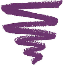 Purple suede matte lip liner swatch stripe on a white surface.