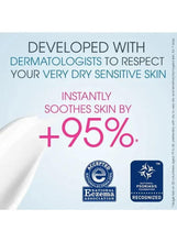 Atoderm Intensive balm dermatologist-developed efficacy badge with +95% claim
