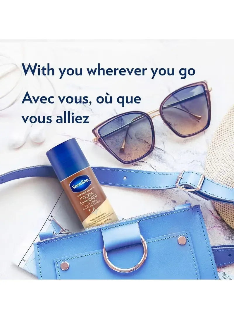 Vaseline Unilever Cocoa Shimmer Jelly Stick Glow Up Body Luminizer – 40 g - Mumzar