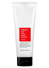 COSRX Salicylic Acid Daily Gentle Cleanser tube, white with red label and black cap